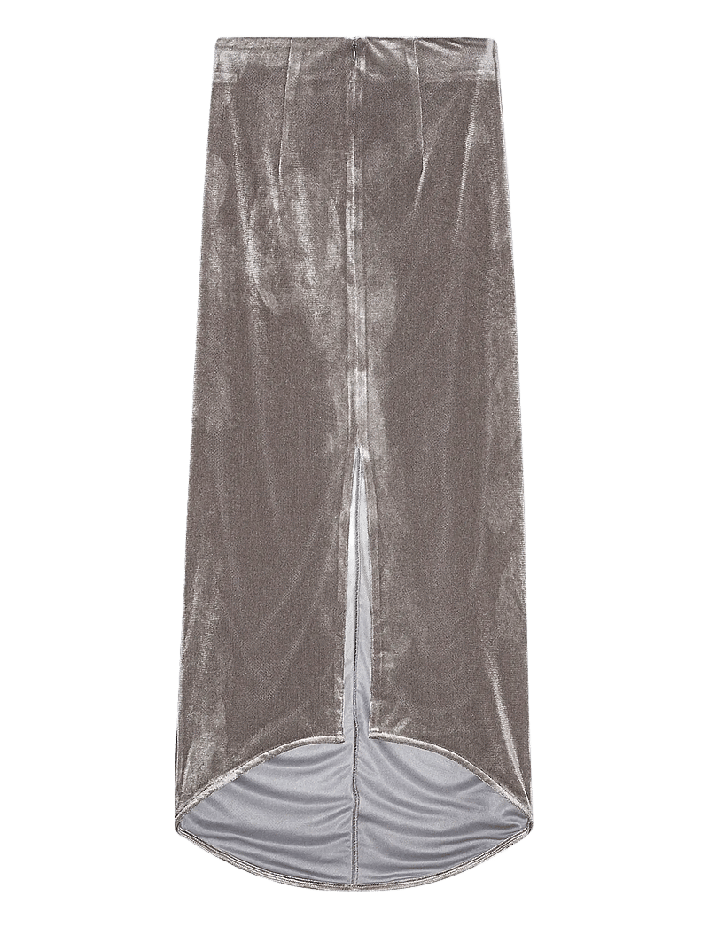 REMAIN Birger Christensen - VELVET MESH SKIRT - midi-röcke - plum kitten - 2