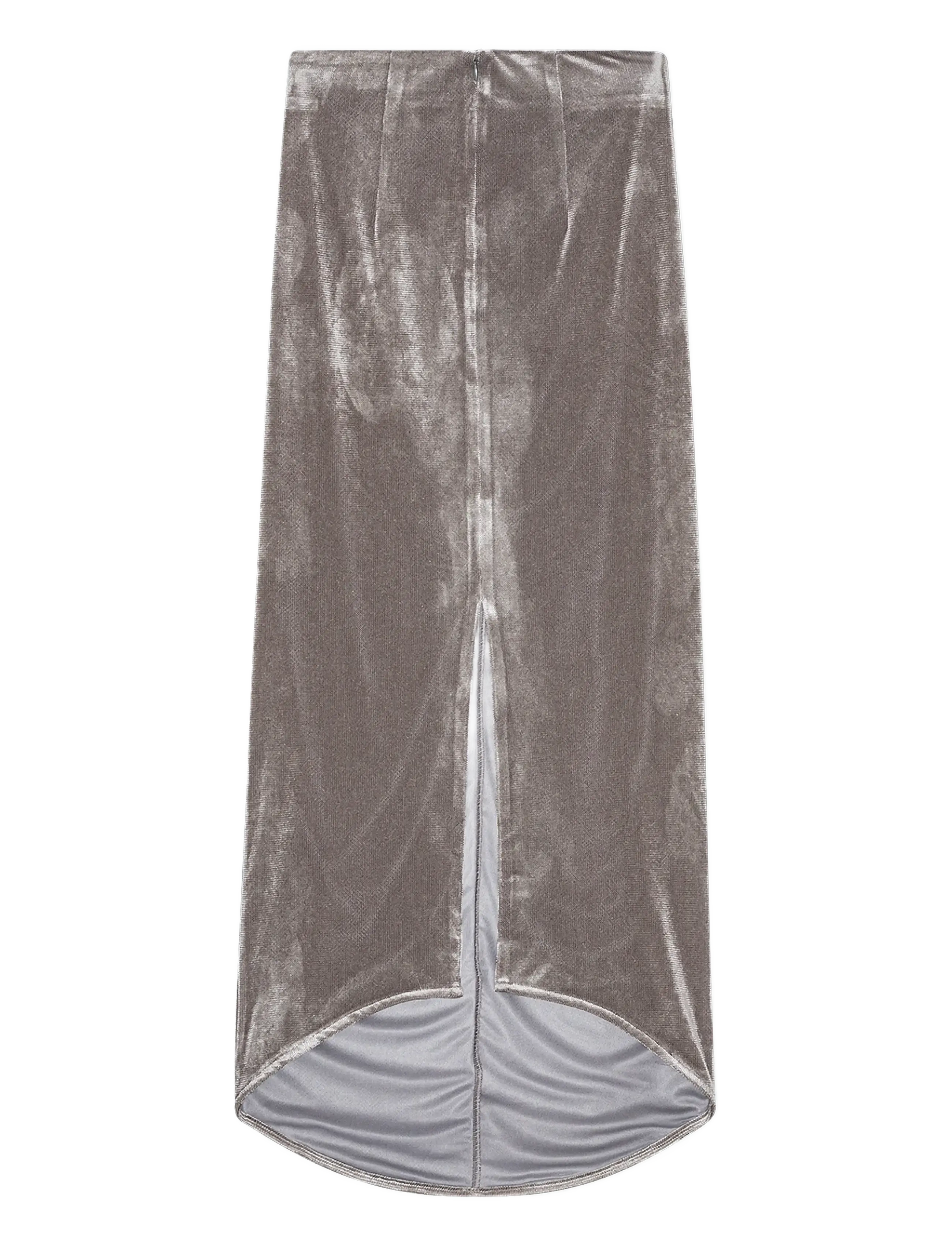 REMAIN Birger Christensen - VELVET MESH SKIRT - midi nederdele - plum kitten - 2