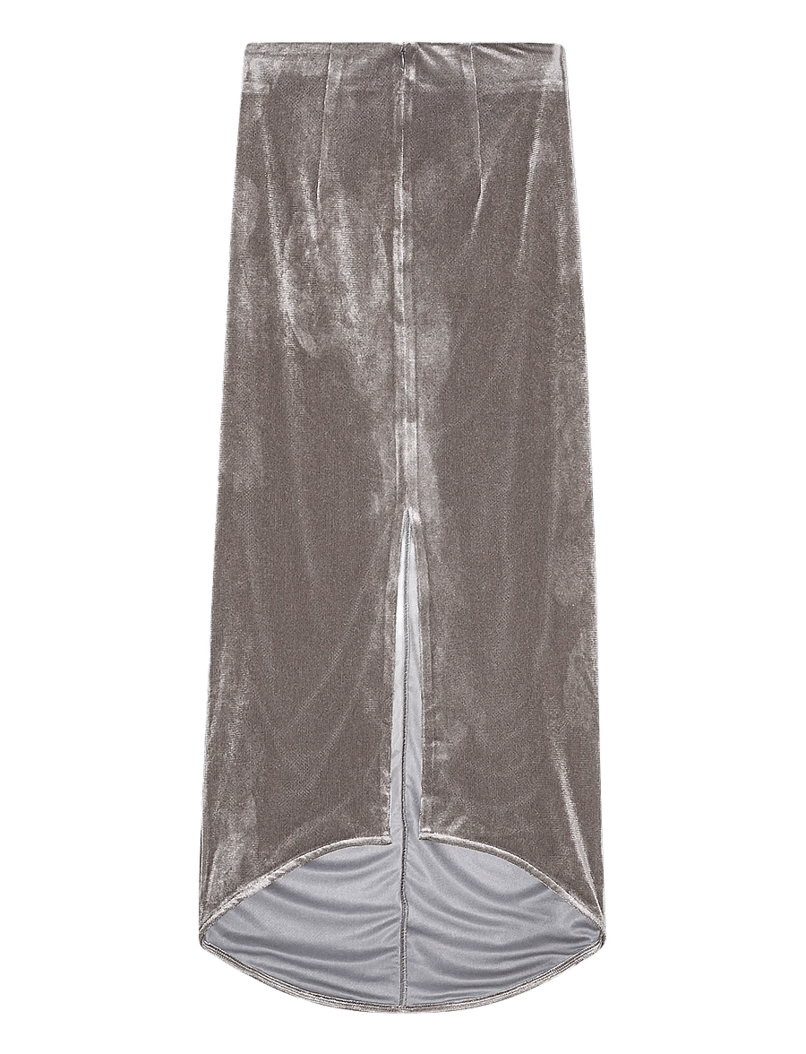 REMAIN Birger Christensen - VELVET MESH SKIRT - midi nederdele - plum kitten - 2
