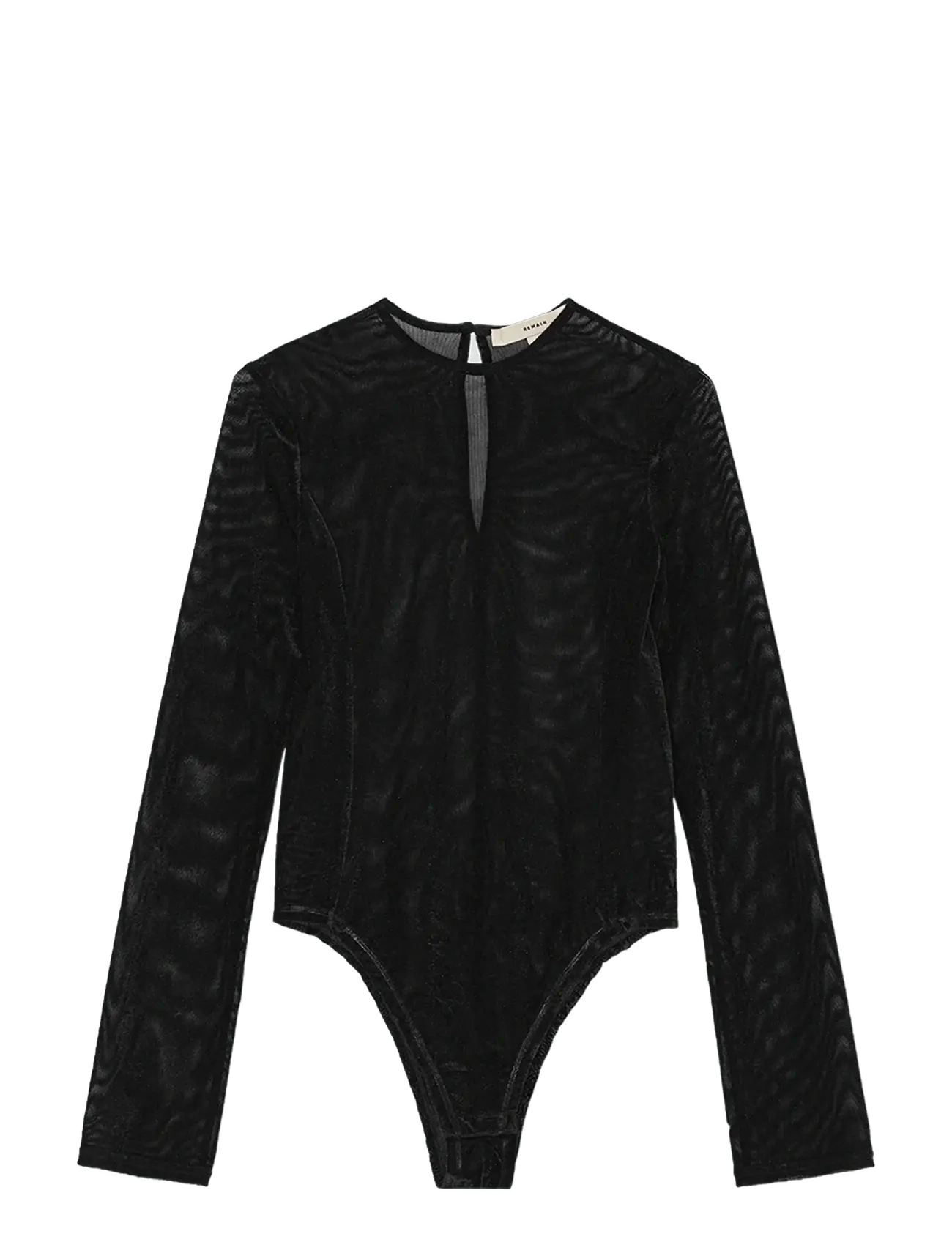 REMAIN BIRGER CHRISTENSEN Samt Mesh Bodysuit Schwarz - 38 - Damen
