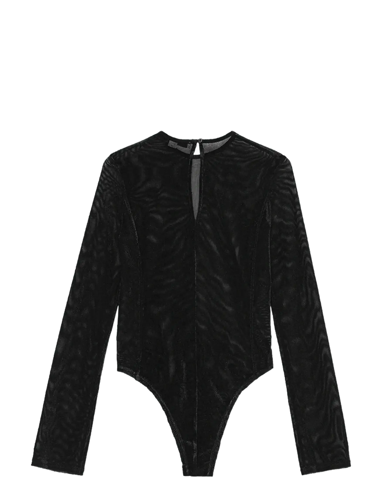 REMAIN Birger Christensen - VELVET MESH BODYSUIT - bodies - black - 2