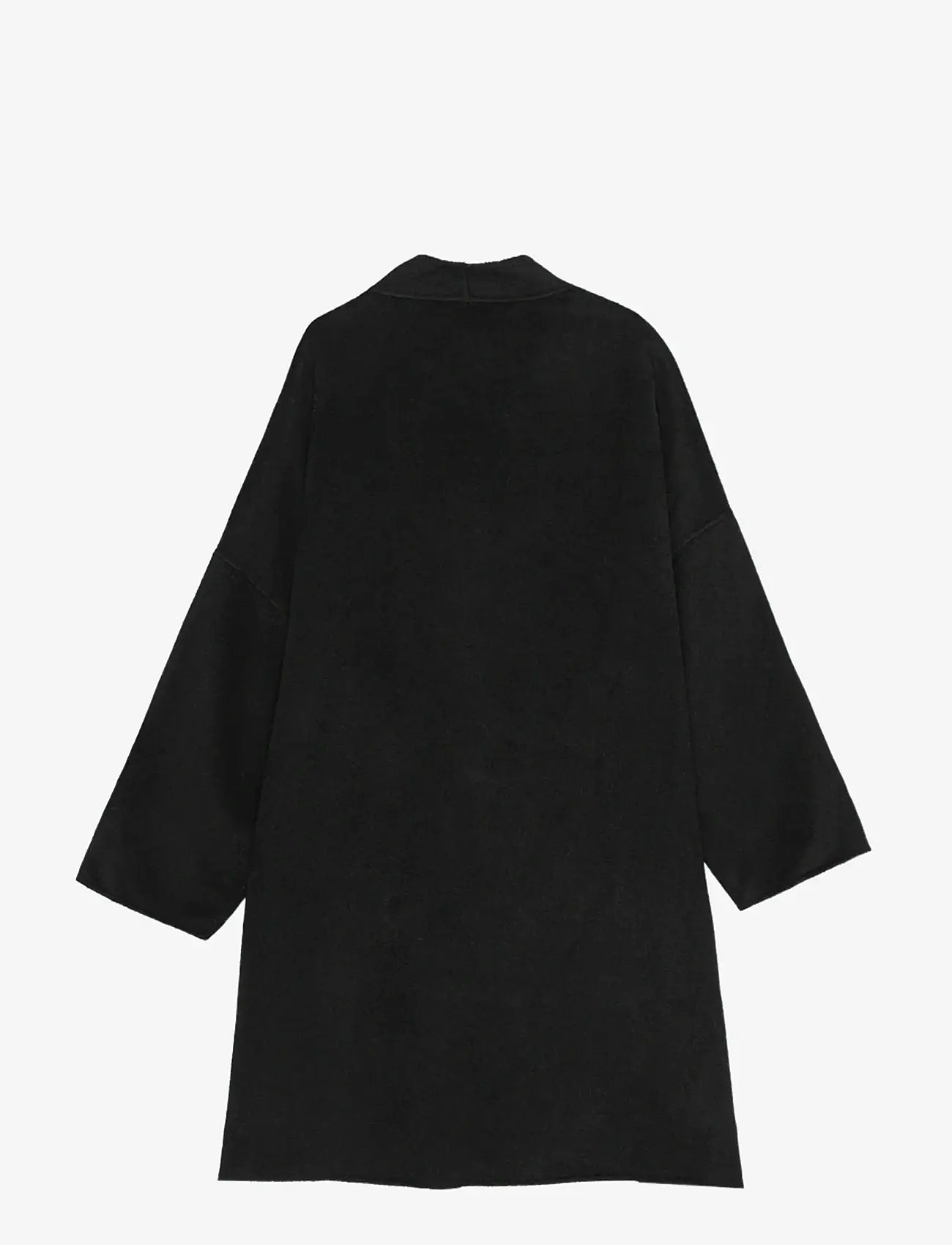 REMAIN Birger Christensen - DRAPY WOOL COAT - villased mantlid - black - 2