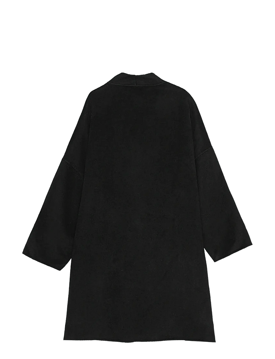 REMAIN Birger Christensen - DRAPY WOOL COAT - winter jackets - black - 2