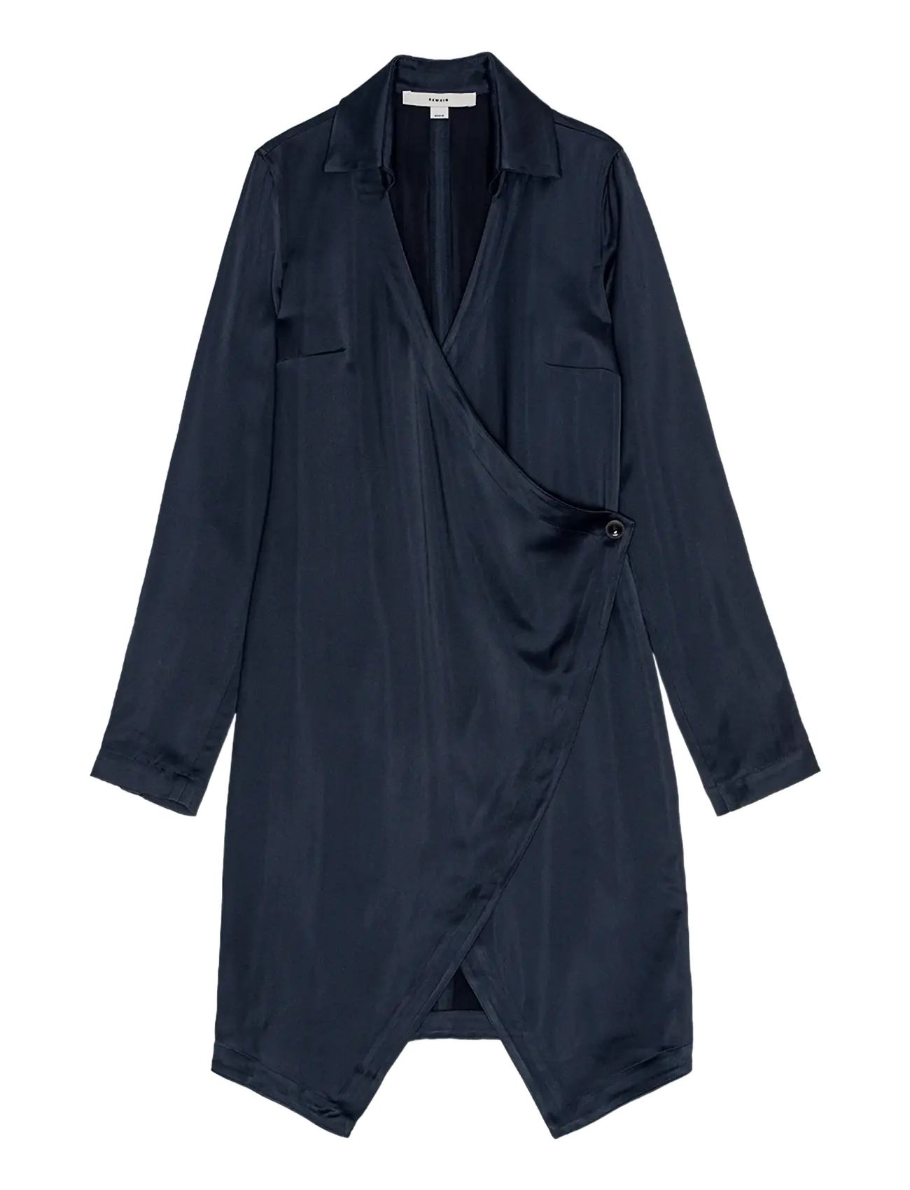 REMAIN Birger Christensen SATIN WRAP DRESS - Omlottklänning - BLUE GRAPHITE / navy