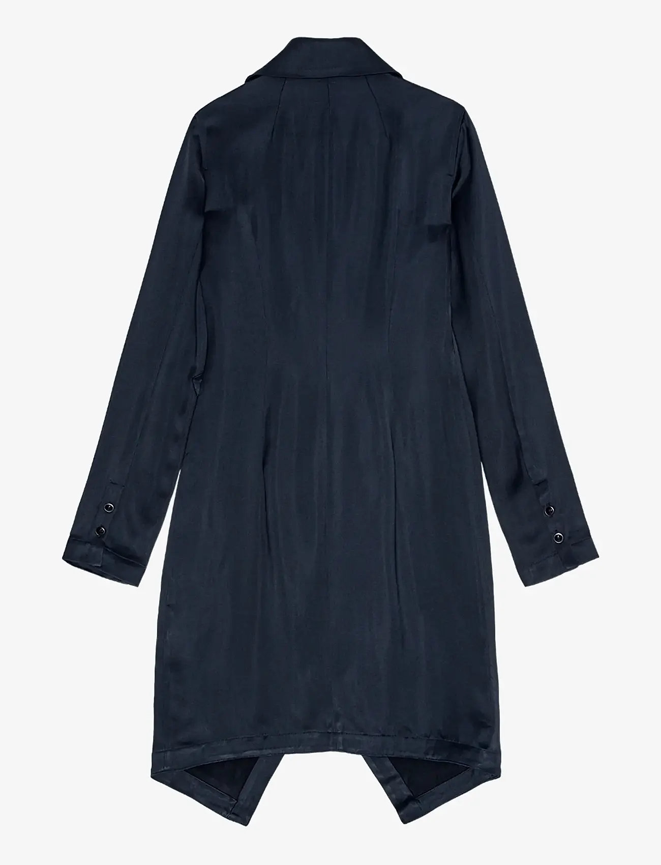 REMAIN Birger Christensen - SATIN WRAP DRESS - omlottklänningar - blue graphite - 2