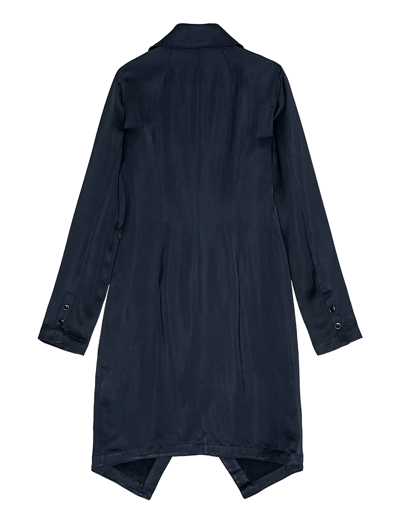 REMAIN Birger Christensen - SATIN WRAP DRESS - omlottklänningar - blue graphite - 2