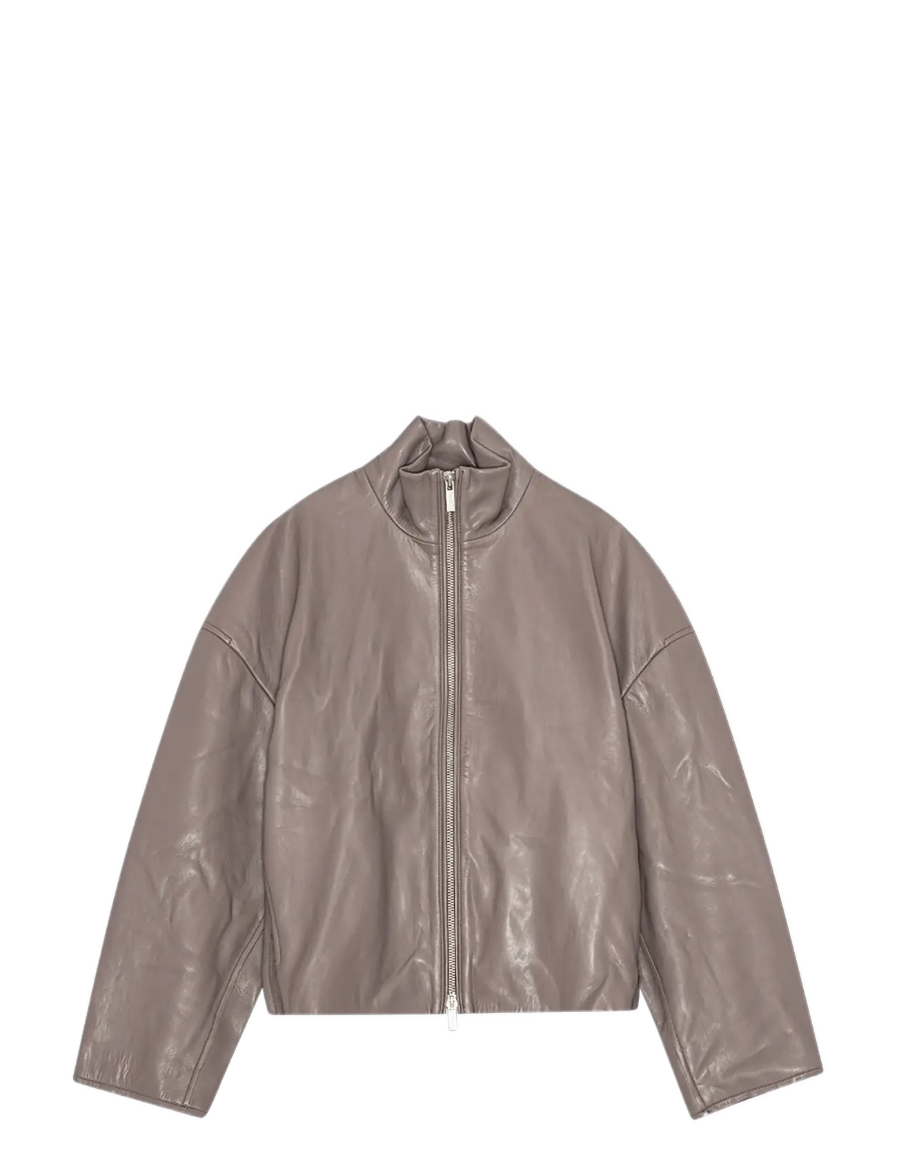 REMAIN Birger Christensen BONDED LEATHER JACKET - Nahktagid - IRON / brown