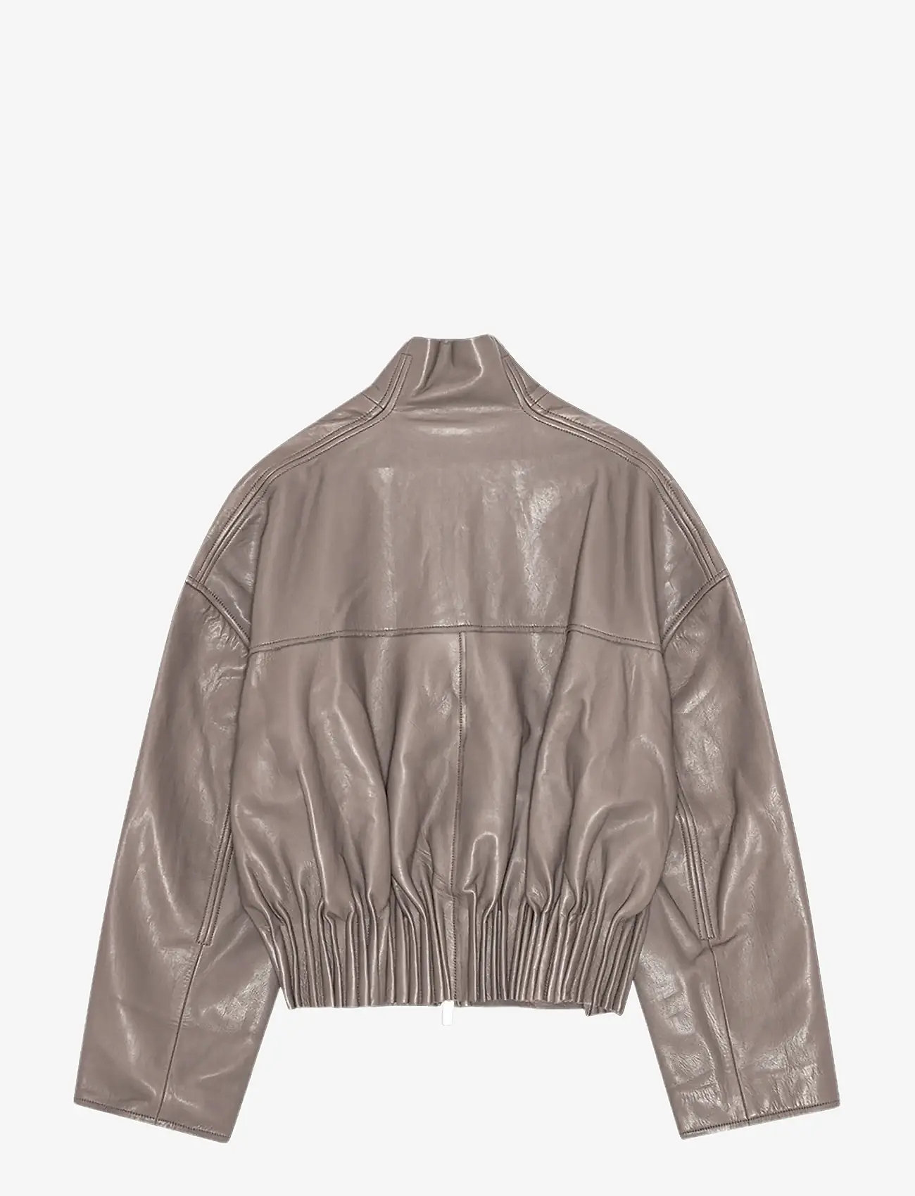 REMAIN Birger Christensen - BONDED LEATHER JACKET - læderjakker - iron - 2