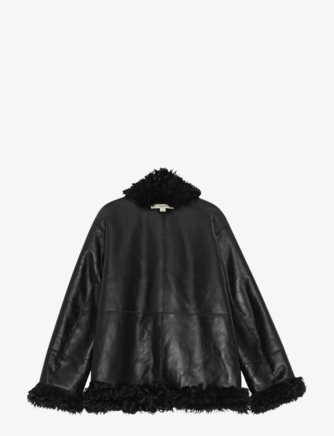 REMAIN Birger Christensen - SHEARLING JACKET - kevadjoped - black - 2