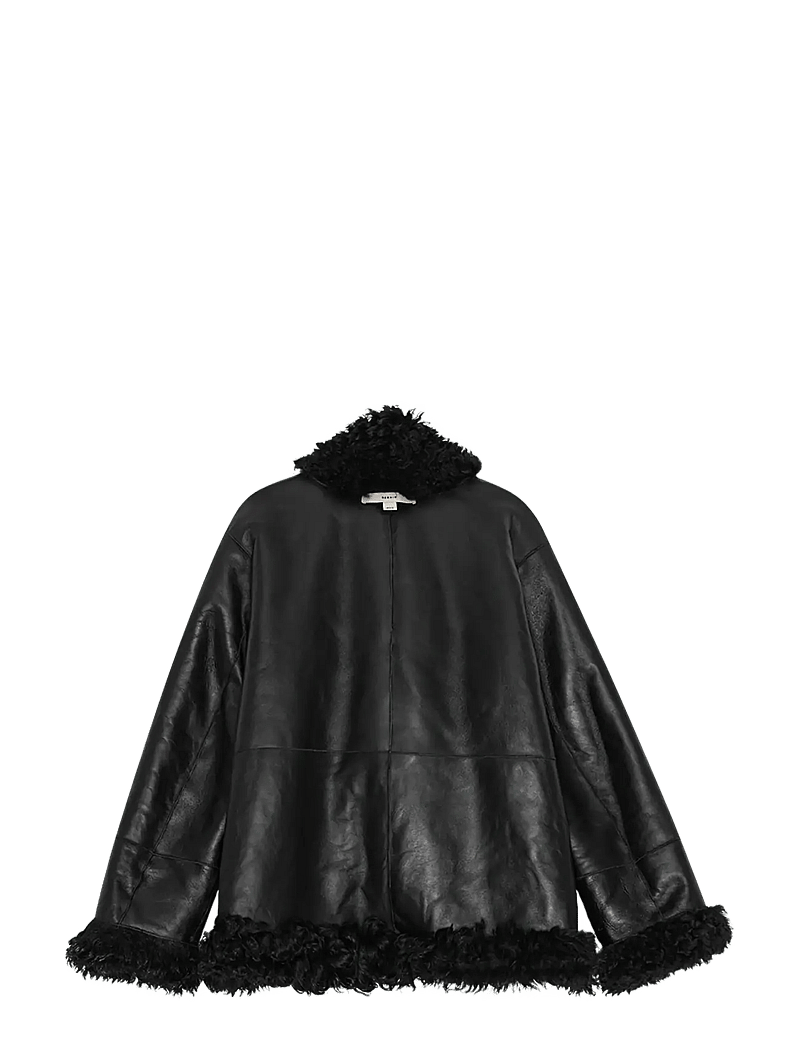 REMAIN Birger Christensen - SHEARLING JACKET - kevättakit - black - 2