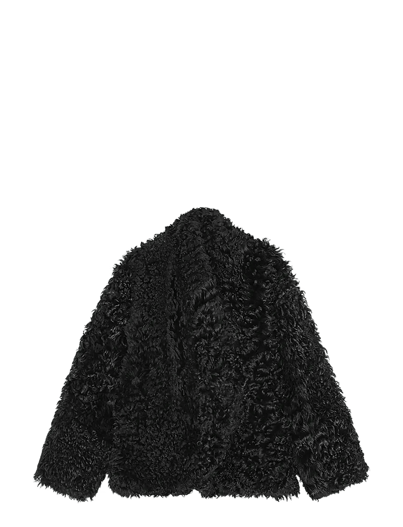 REMAIN Birger Christensen - SHEARLING JACKET - kevadjoped - black - 3