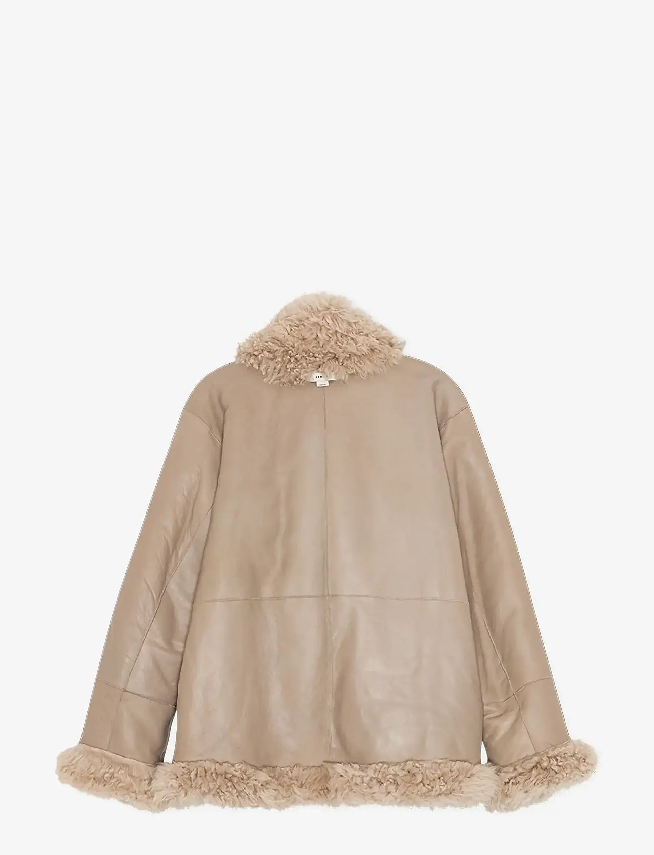 REMAIN Birger Christensen - SHEARLING JACKET - pebble - 2