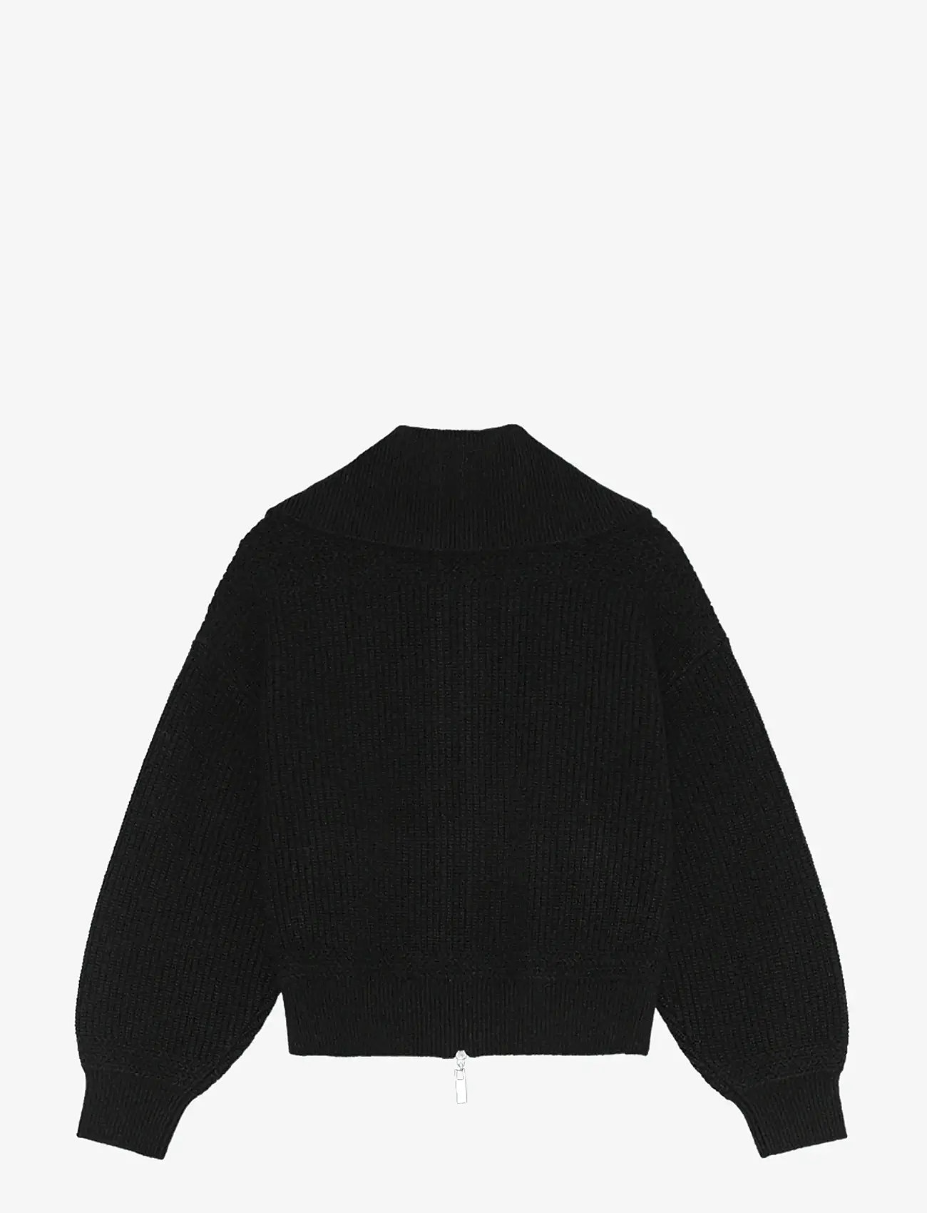 REMAIN Birger Christensen - KNITTED CROPPED BOMBER - bomber jakid - black - 1