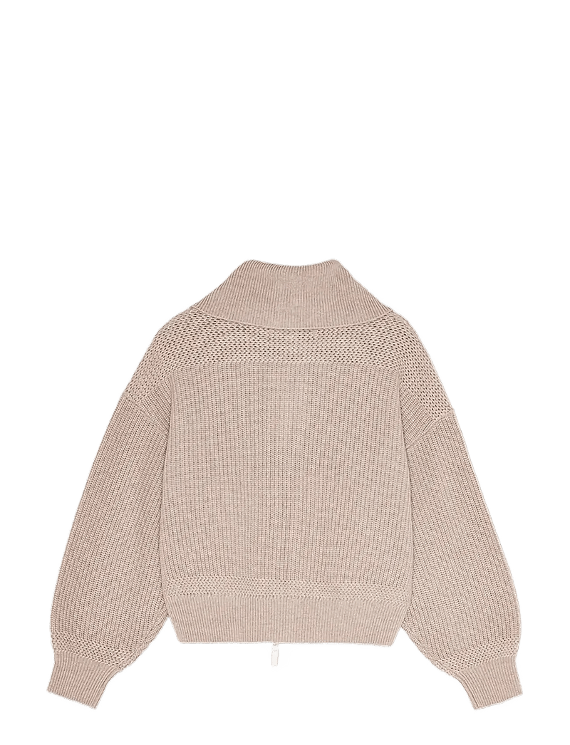 REMAIN Birger Christensen - KNITTED CROPPED BOMBER - kaschmir - pebble melange - 1