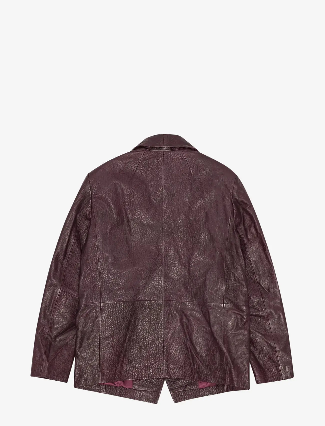 REMAIN Birger Christensen - HEAVY LEATHER BLAZER - lentejassen - cabernet447 - 2