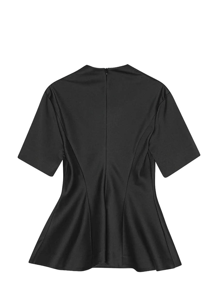 REMAIN Birger Christensen - SUITING PEPLUM TOP - t-shirty - black - 2