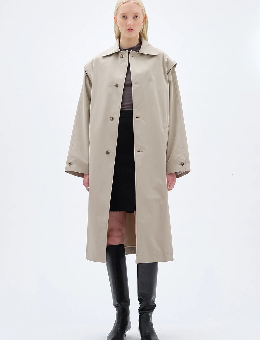 REMAIN Birger Christensen - OVERSIZED TRENCHCOAT - lette frakker - aluminum - 0