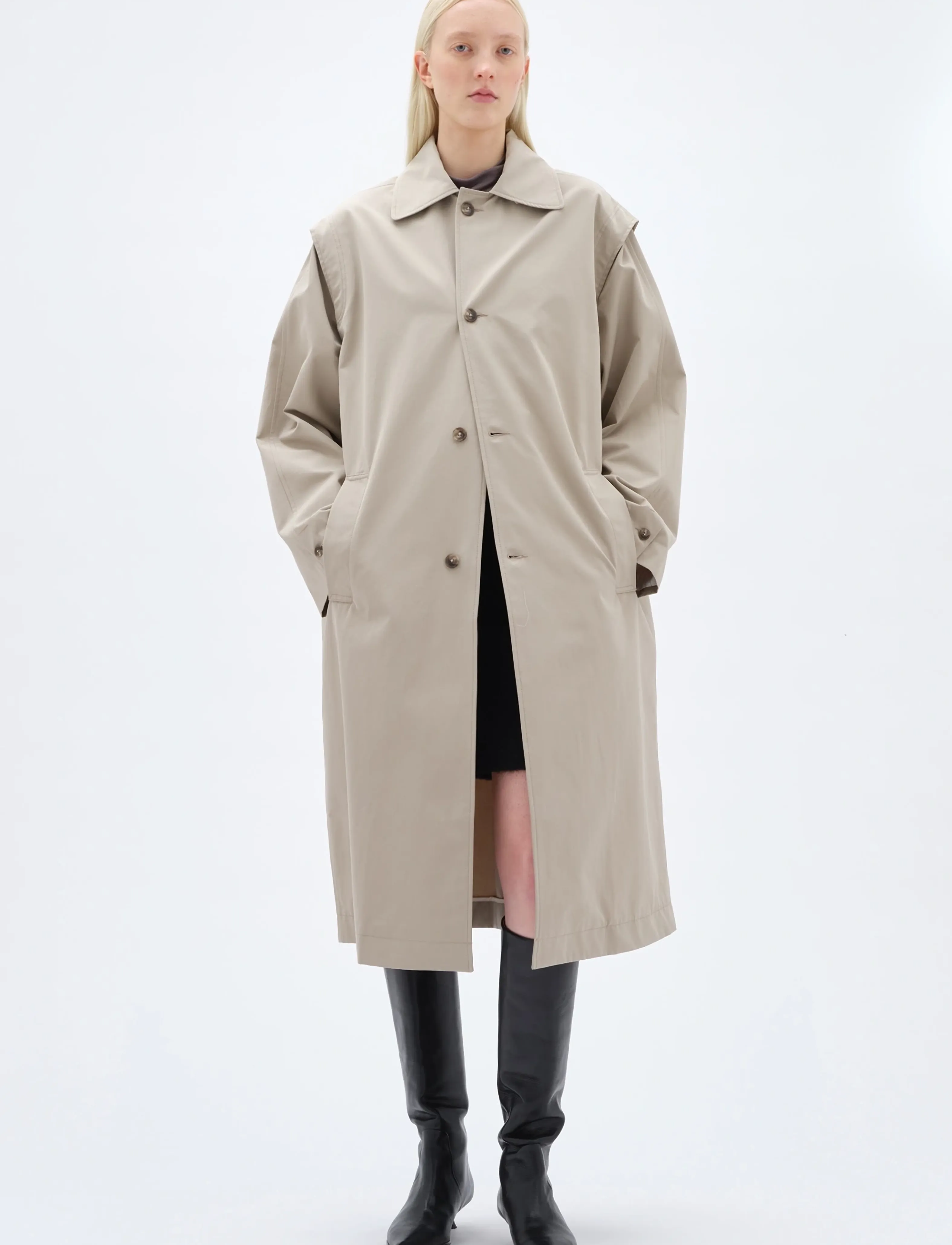 REMAIN Birger Christensen - OVERSIZED TRENCHCOAT - overtøj - aluminum - 3