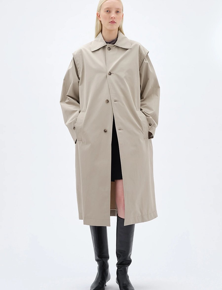 REMAIN Birger Christensen - OVERSIZED TRENCHCOAT - lette frakker - aluminum - 3