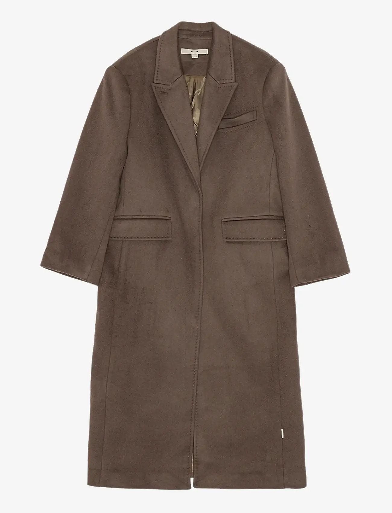 REMAIN Birger Christensen LONG COAT - REMAIN Birger Christensen - IRON / brown