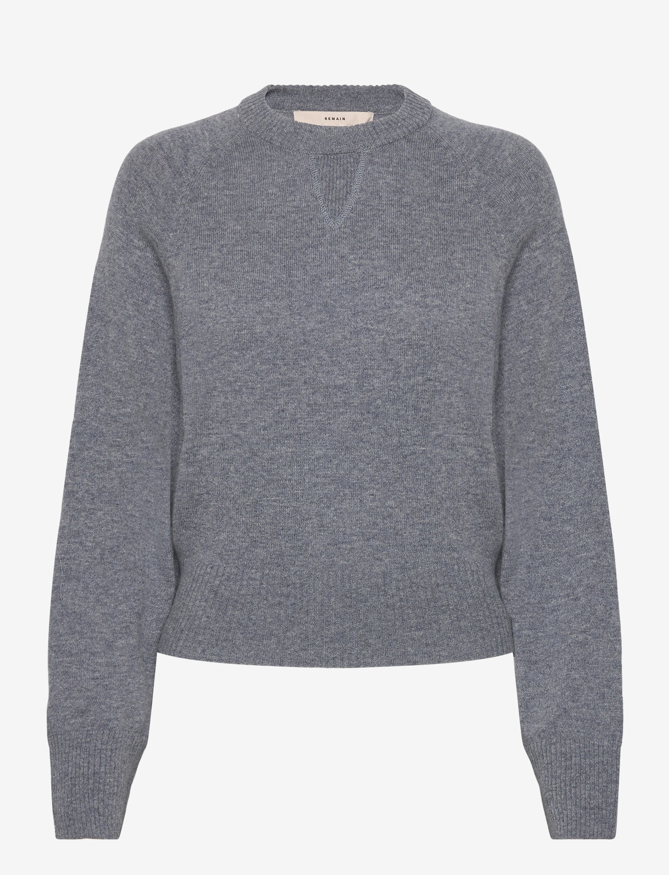 REMAIN Birger Christensen - BAT SLEEVE CREWNECK - kašmiir - light grey melange - 1