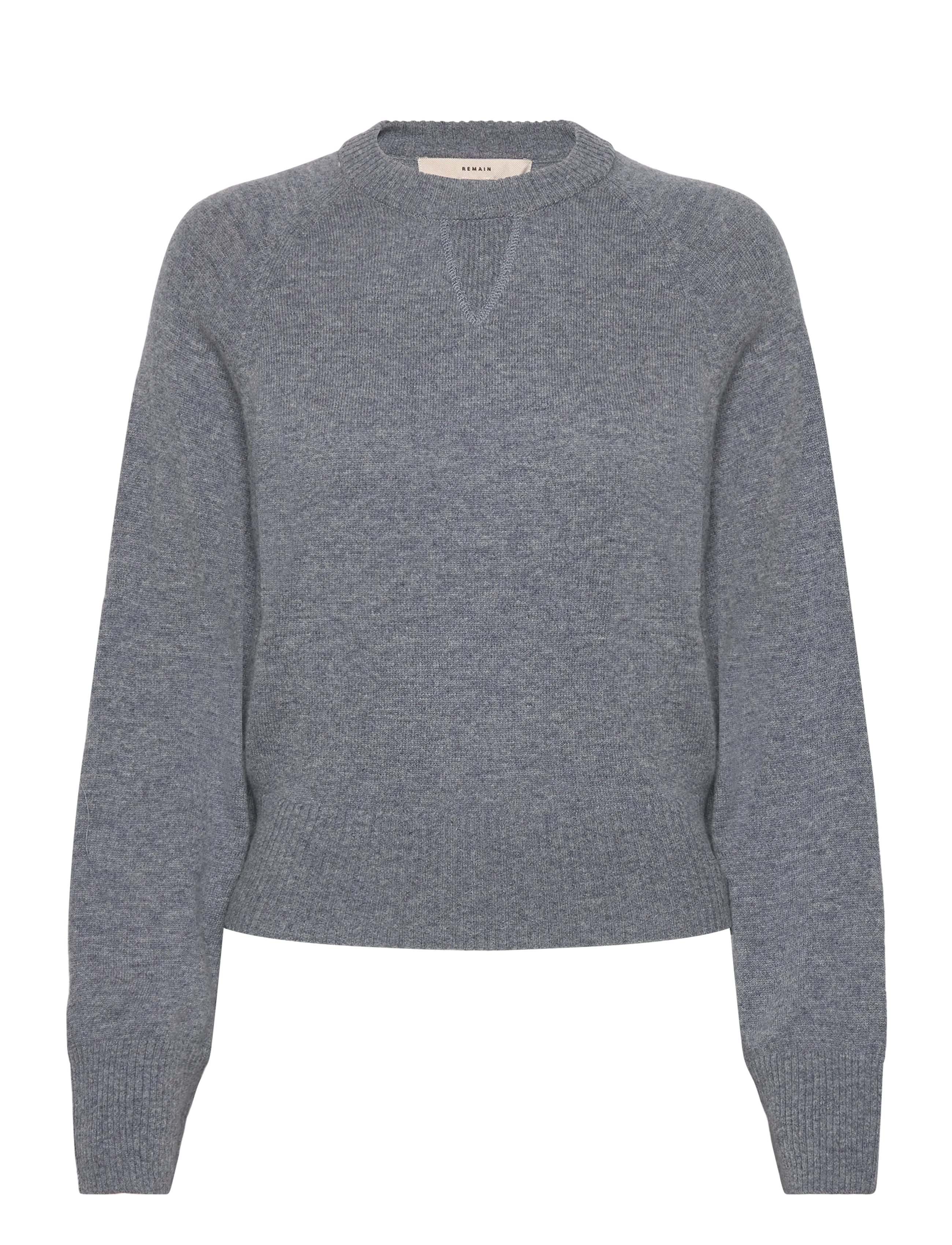 REMAIN Birger Christensen BAT SLEEVE CREWNECK - REMAIN Birger Christensen - LIGHT GREY MELANGE / grey