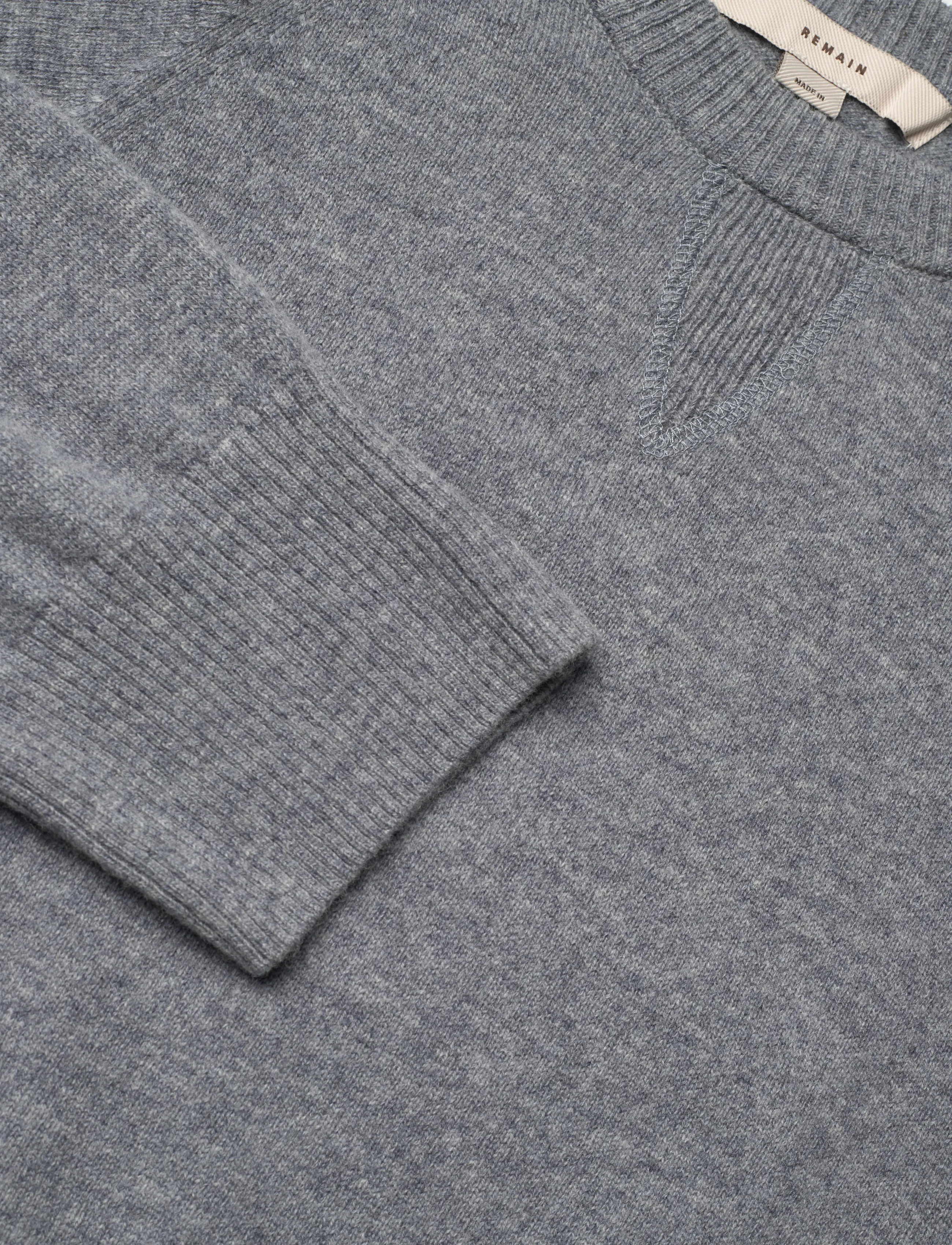 REMAIN Birger Christensen - BAT SLEEVE CREWNECK - light grey melange - 4
