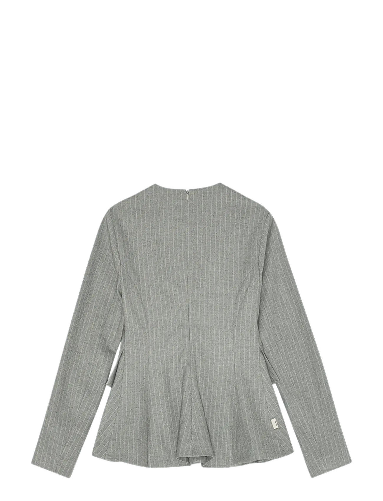REMAIN Birger Christensen - LONG SLEEVE PEPLUM TOP - langärmlige tops - titanium comb. - 2