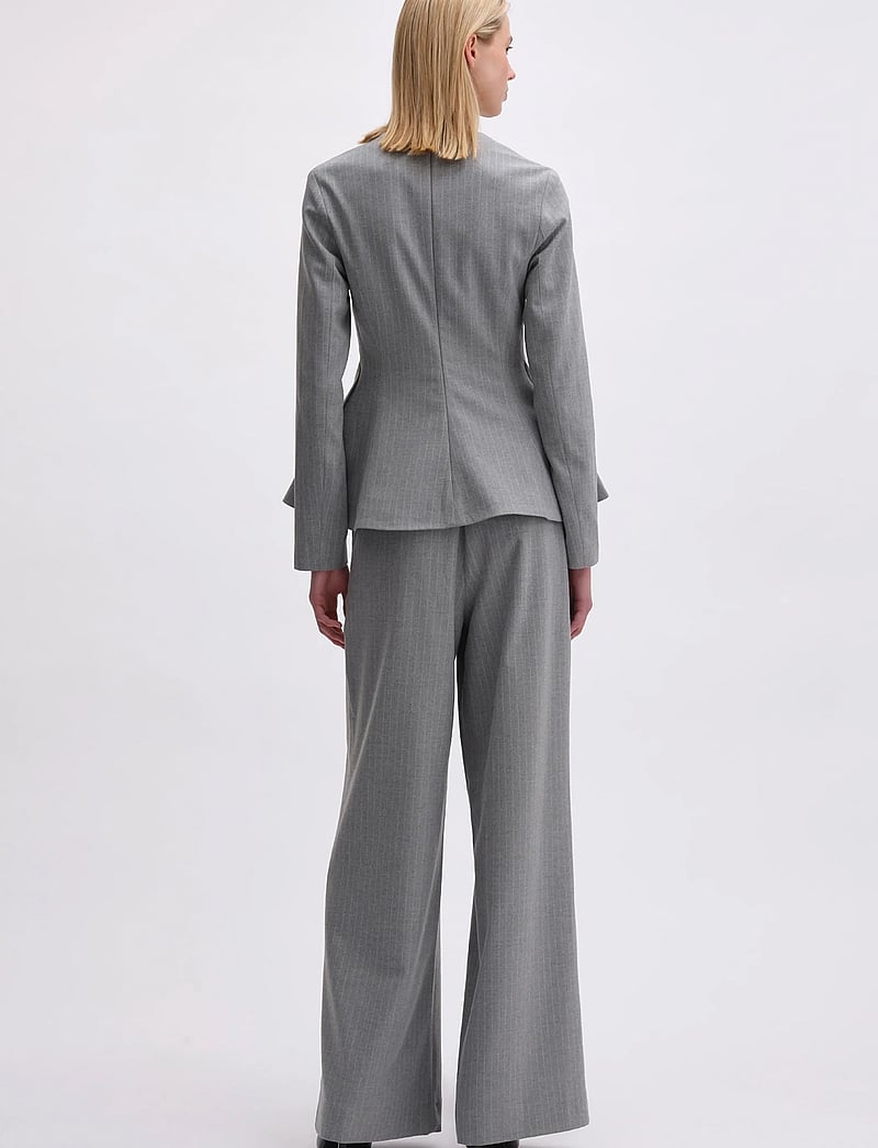REMAIN Birger Christensen - LONG SLEEVE PEPLUM TOP - long-sleeved tops - titanium comb. - 3