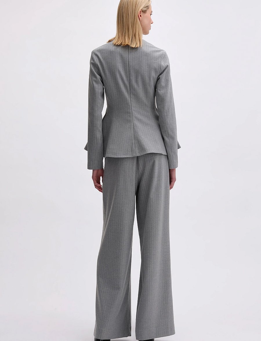 REMAIN Birger Christensen - LONG SLEEVE PEPLUM TOP - langärmlige tops - titanium comb. - 3