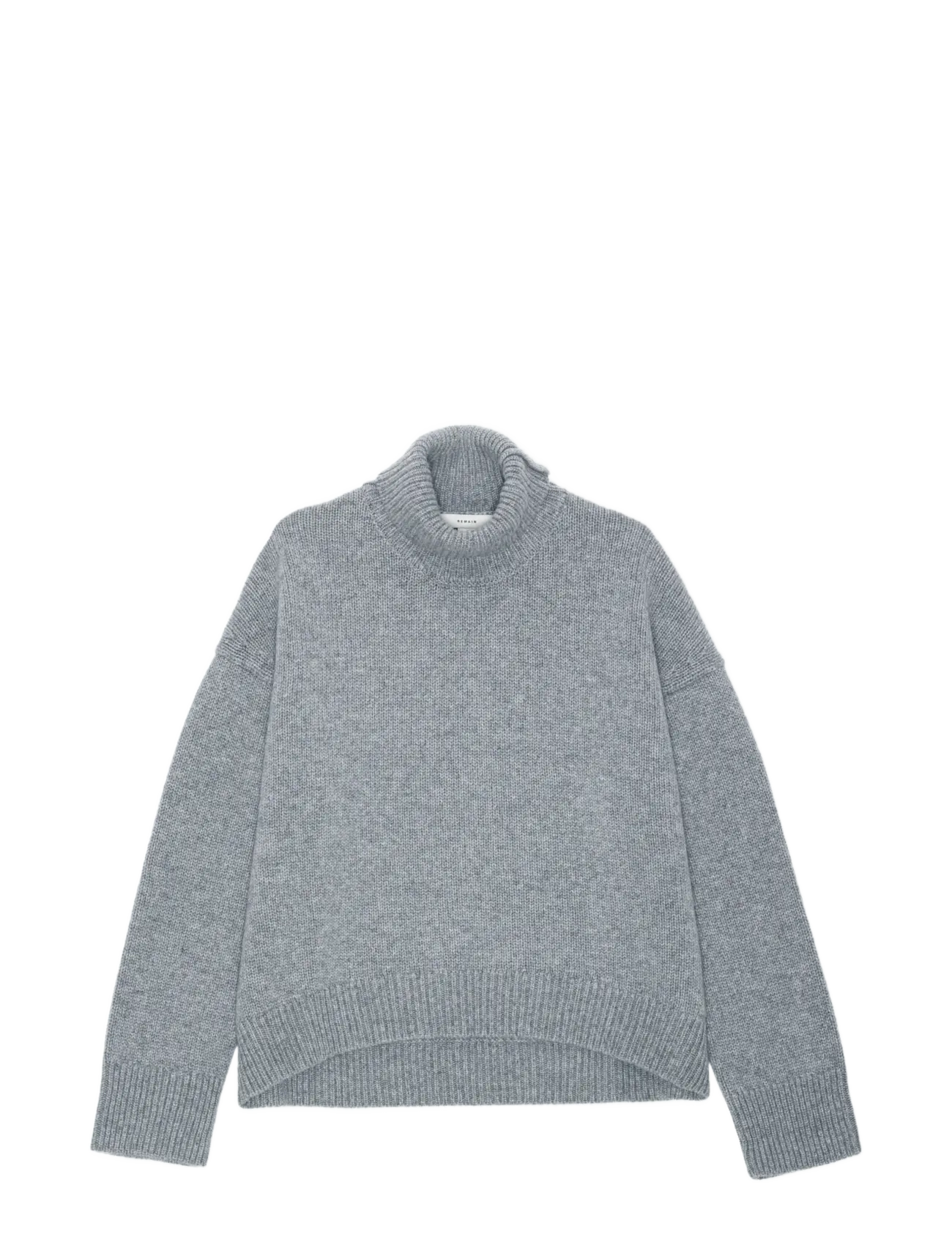 REMAIN Birger Christensen KNITTED POLO - Rollkragenpullover - GREY MELANGE / grey