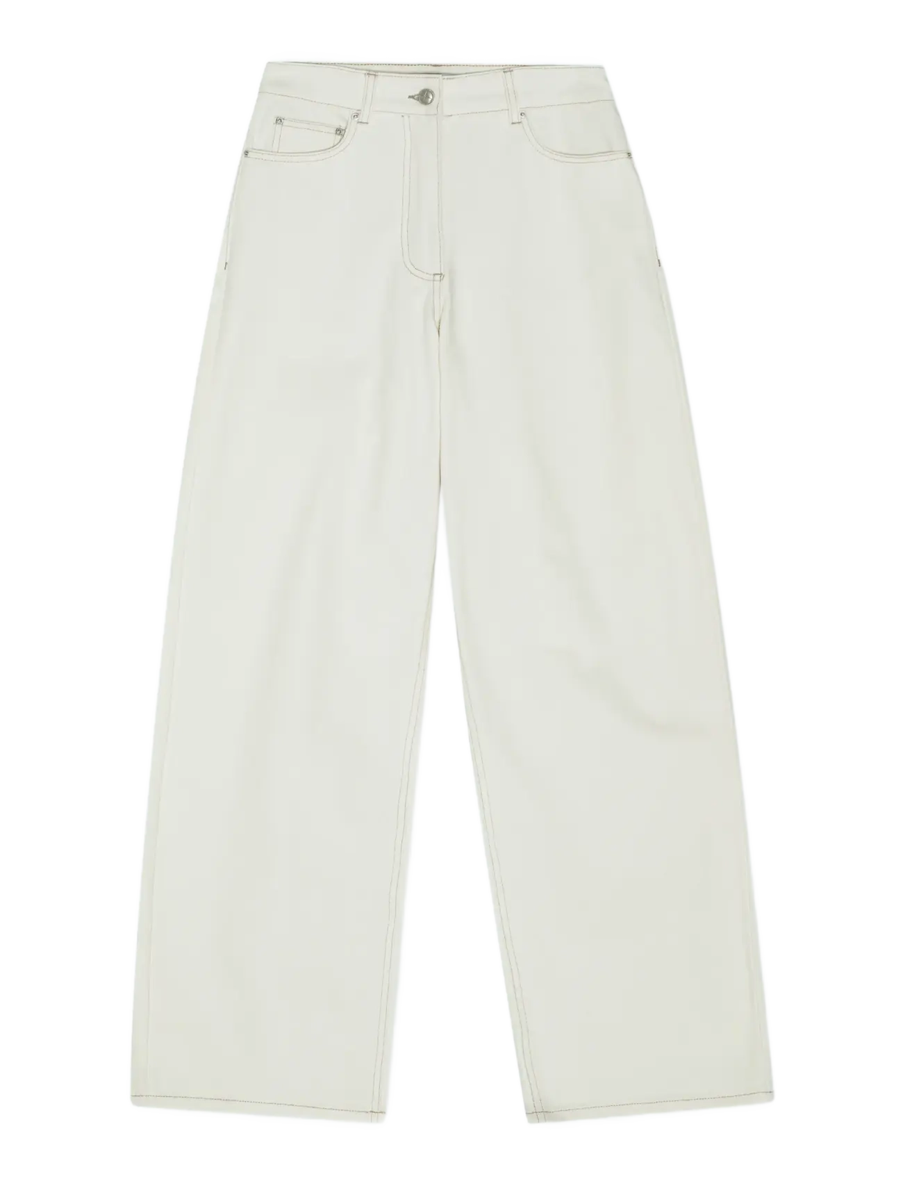 COCOON DENIM PANTS - ECRU