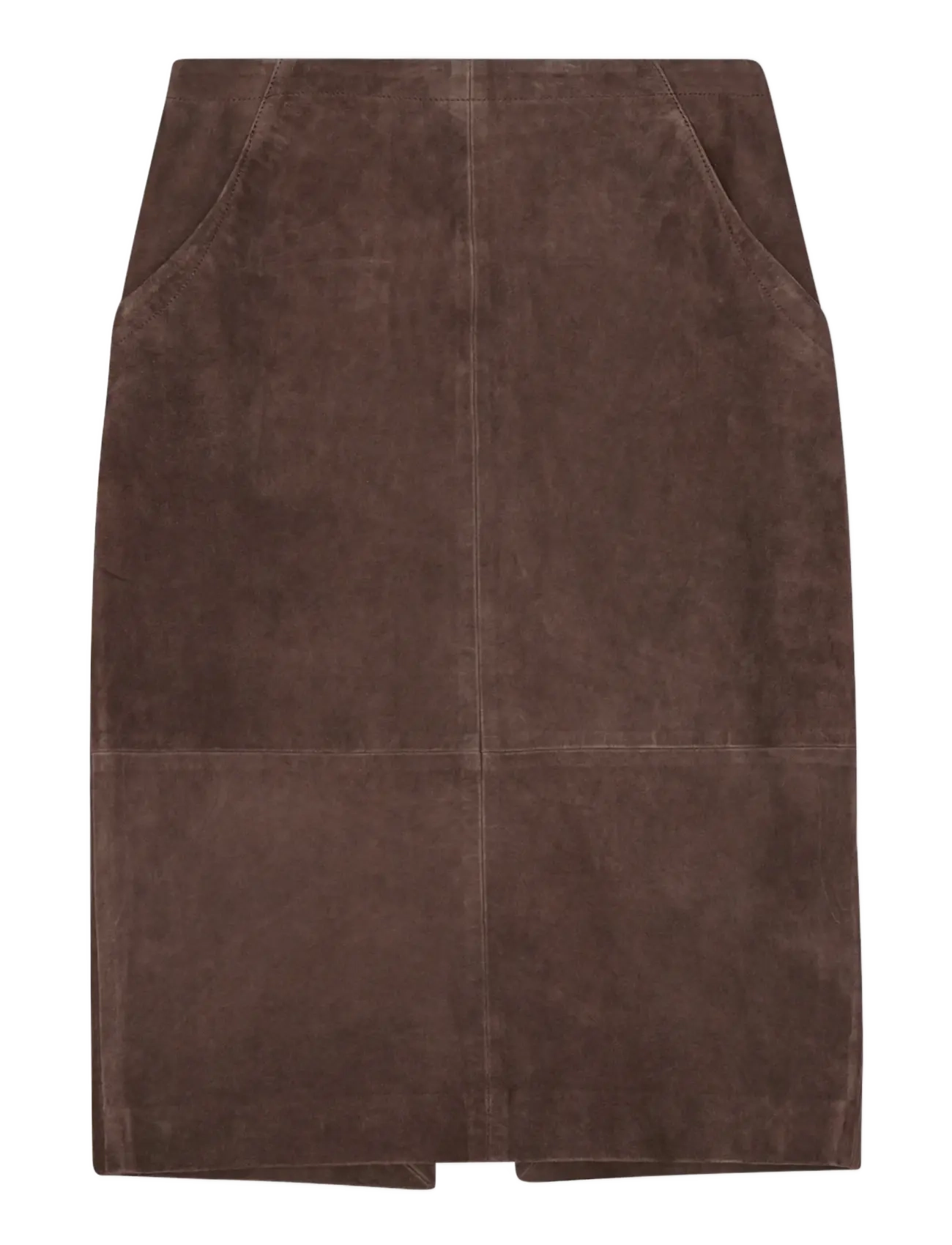 REMAIN Birger Christensen MIDI LEATHER SKIRT - Nyheder - CHICORY COFFEE / brown