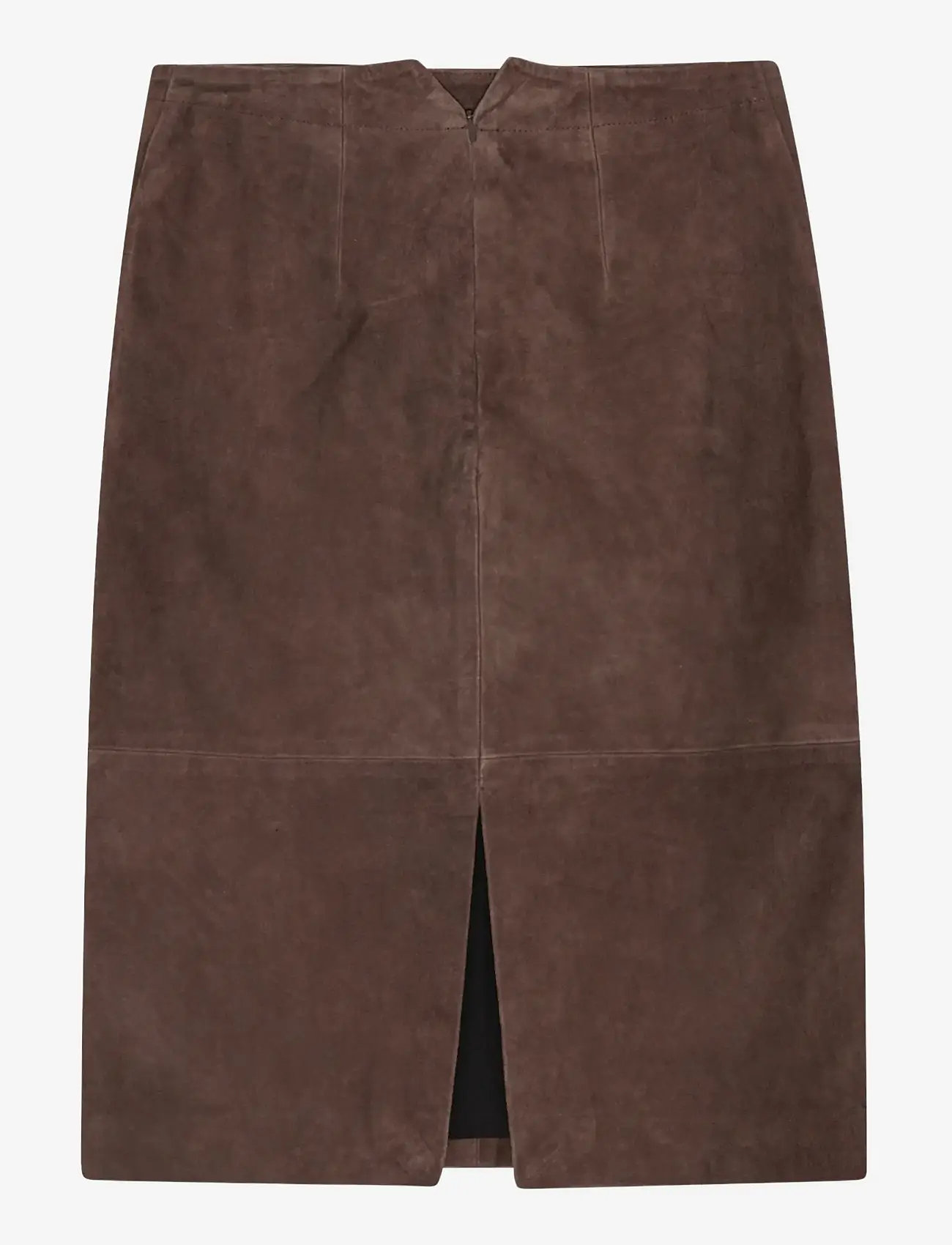 REMAIN Birger Christensen - MIDI LEATHER SKIRT - nahast seelikud - chicory coffee - 2