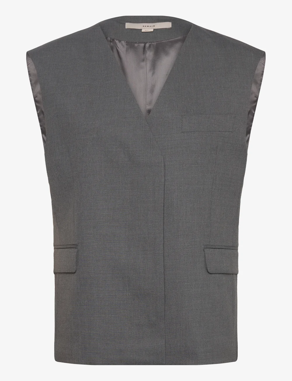 REMAIN Birger Christensen - Boxy Waistcoat - mode trends - phantom - 0