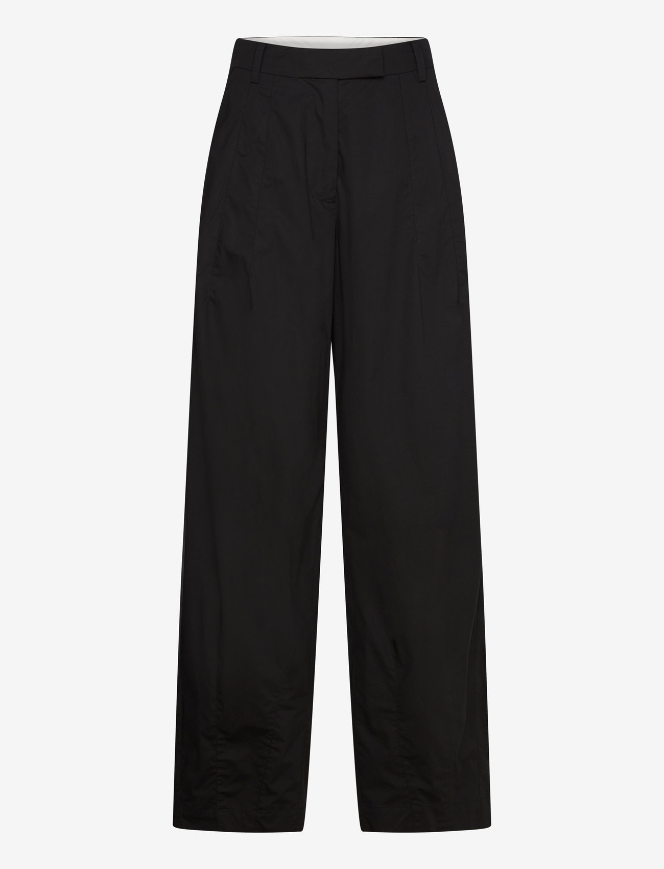 REMAIN Birger Christensen - Cocoon Pants - utsvängda byxor - black - 0