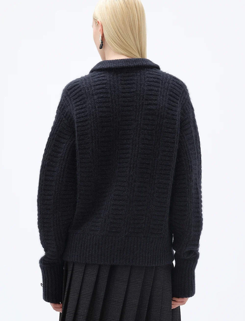 REMAIN Birger Christensen - Knitted Polo Sweater - pullover - vulcan - 3