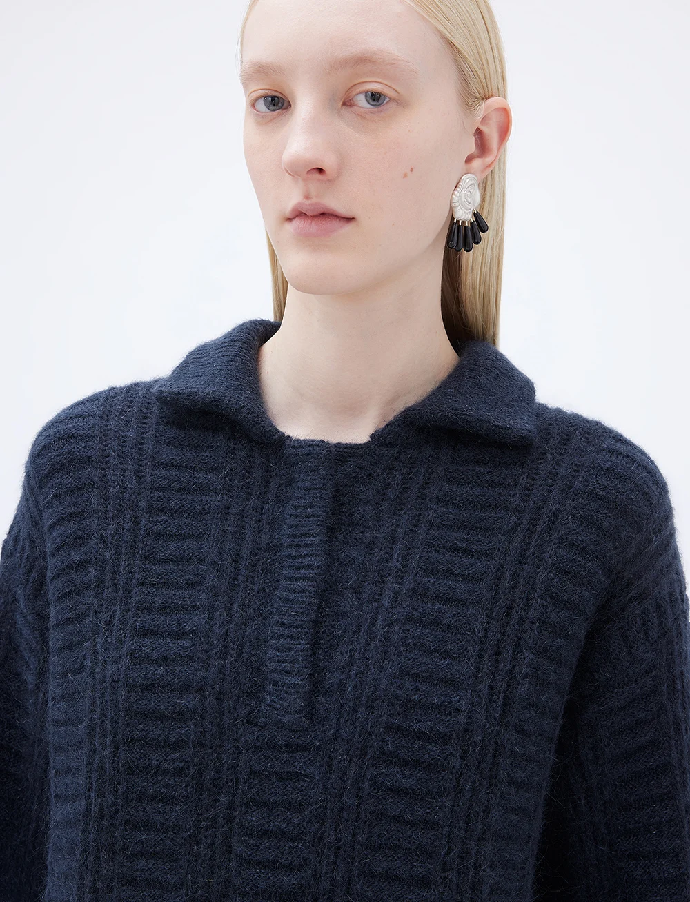 REMAIN Birger Christensen - Knitted Polo Sweater - pullover - vulcan - 4