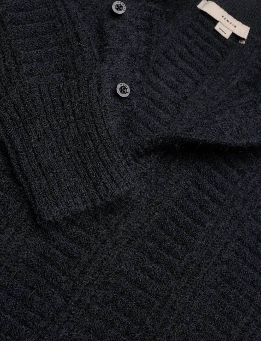 REMAIN Birger Christensen - Knitted Polo Sweater - pullover - vulcan - 5