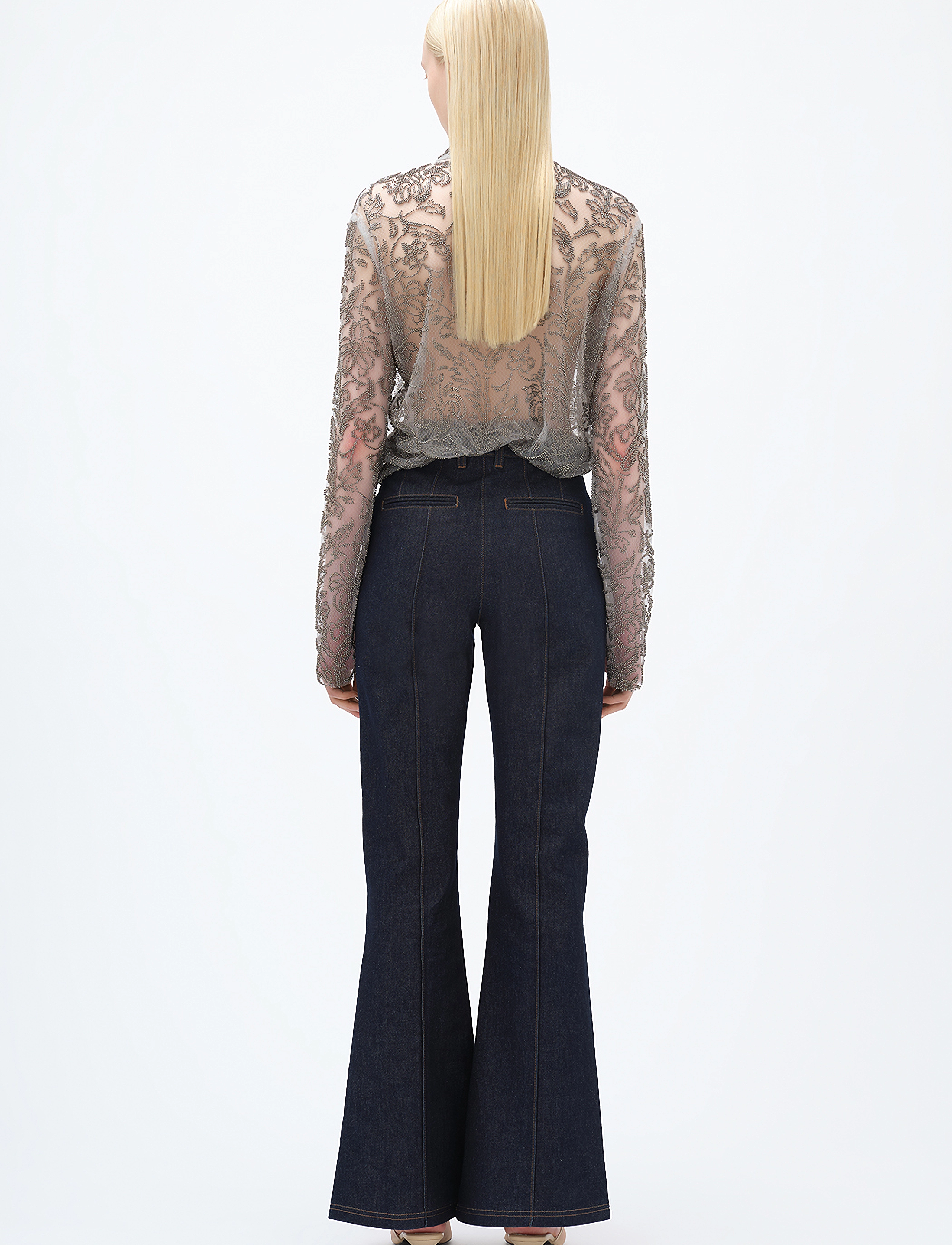 REMAIN Birger Christensen - Flared Denim Pants - blue graphite - 3