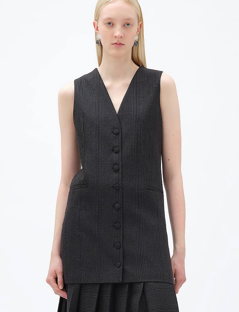 REMAIN Birger Christensen - Suiting Vest - Ülikonna vestid - caviar comb. - 0