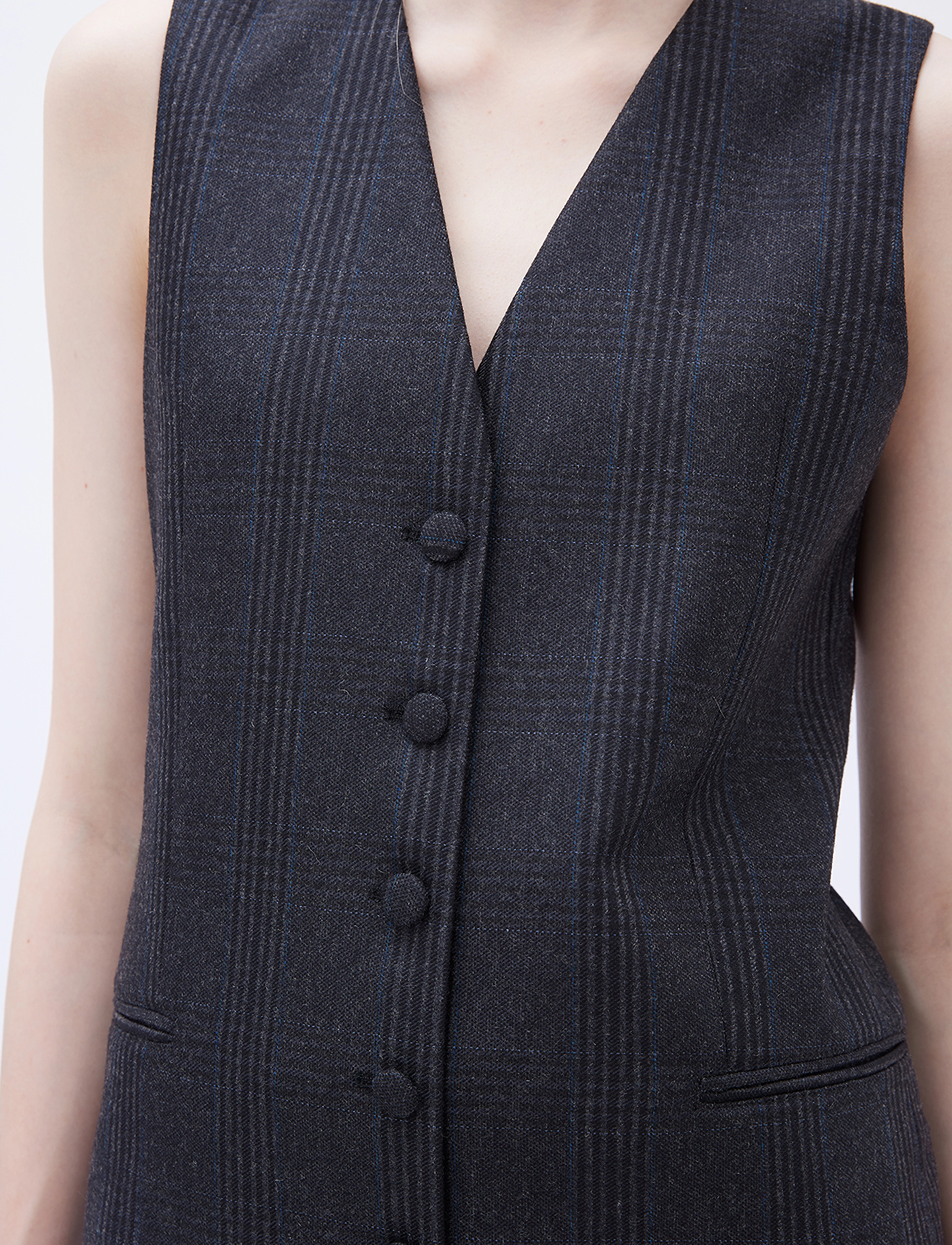 REMAIN Birger Christensen - Suiting Vest - festtøj til outletpriser - caviar comb. - 4