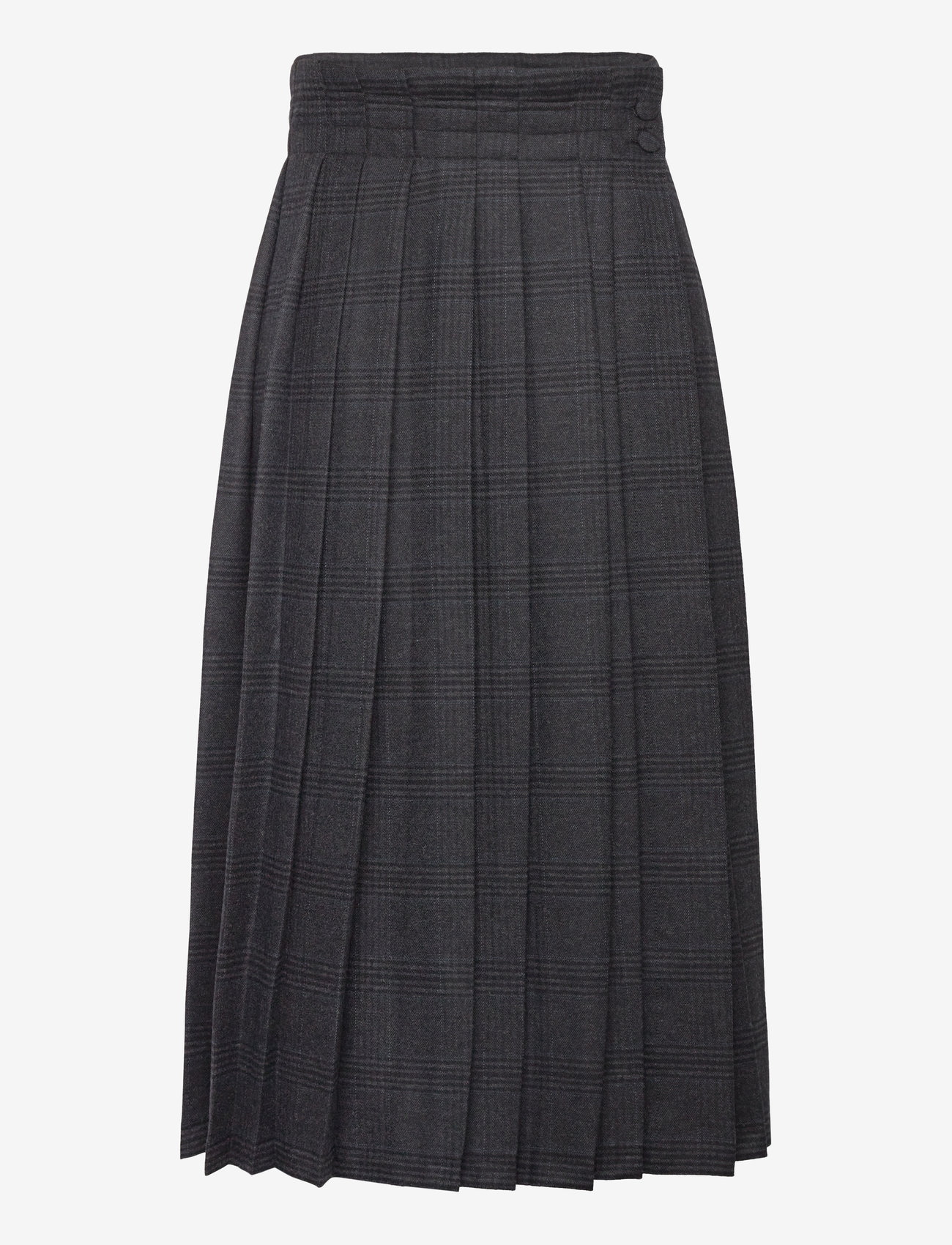 REMAIN Birger Christensen - Pleated Suiting Skirt - caviar comb. - 1