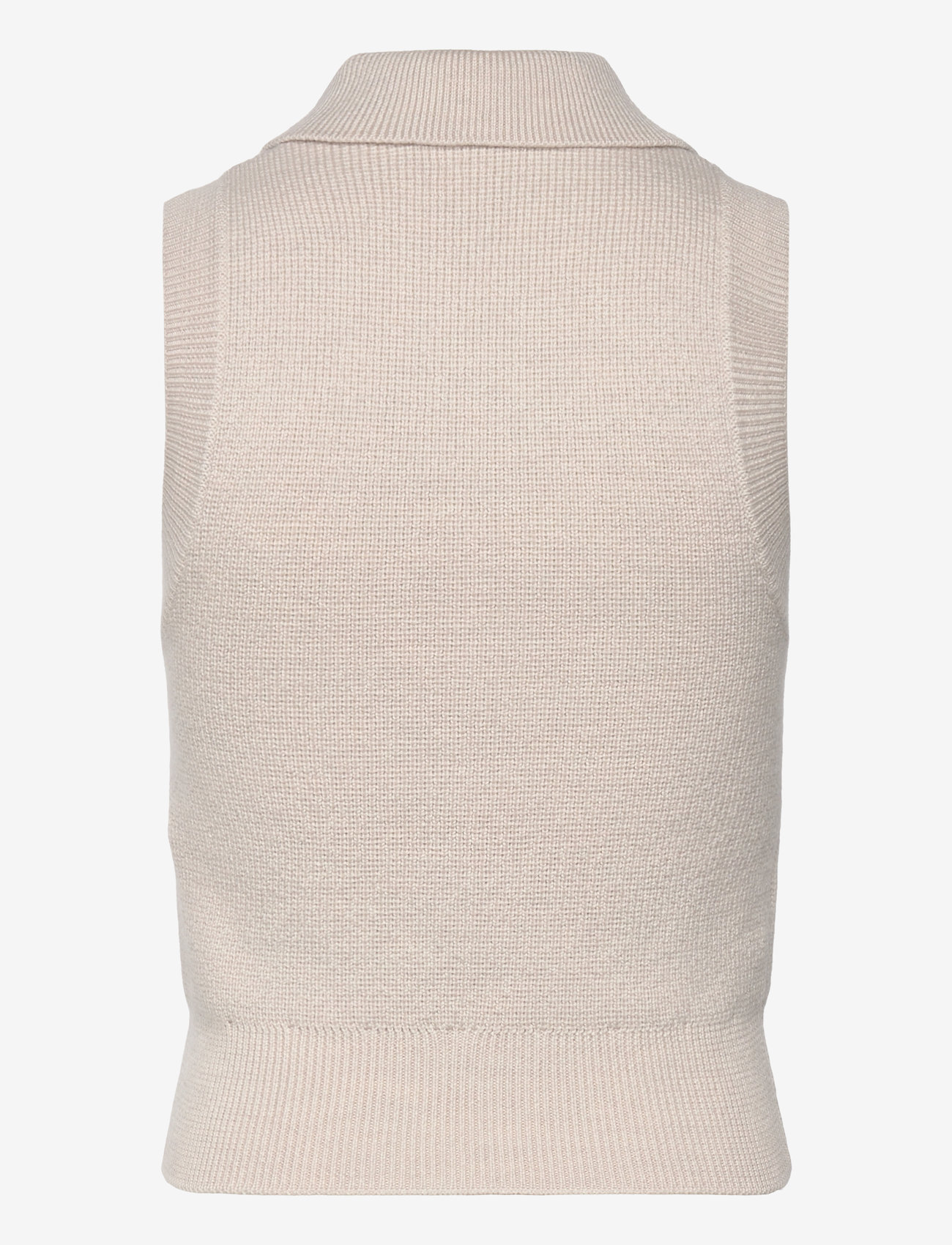 REMAIN Birger Christensen - Knitted Polo Top - tofu beige - 1