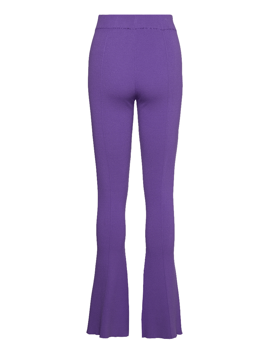 REMAIN Birger Christensen - Dense Knit Slit Pants - schlaghosen - passion flower - 1