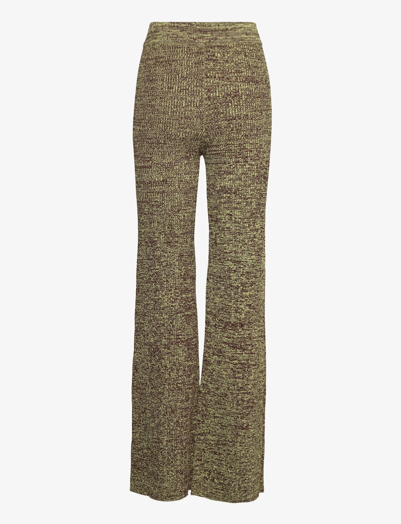 REMAIN Birger Christensen - Firm Rib Straight Pants - sirge säärega püksid - daiquiri green comb. - 1