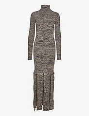 REMAIN Birger Christensen - Firm Rib Fringed Dress - maxi dresses - safari comb. - 0