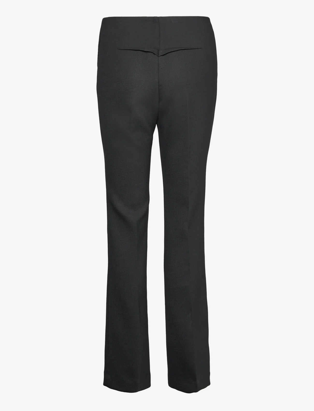 REMAIN Birger Christensen - Heavy Suiting Bootcut Pants - slim fit bukser - black - 1