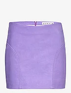 Corduroy Leather Mini Skirt - PASSION FLOWER