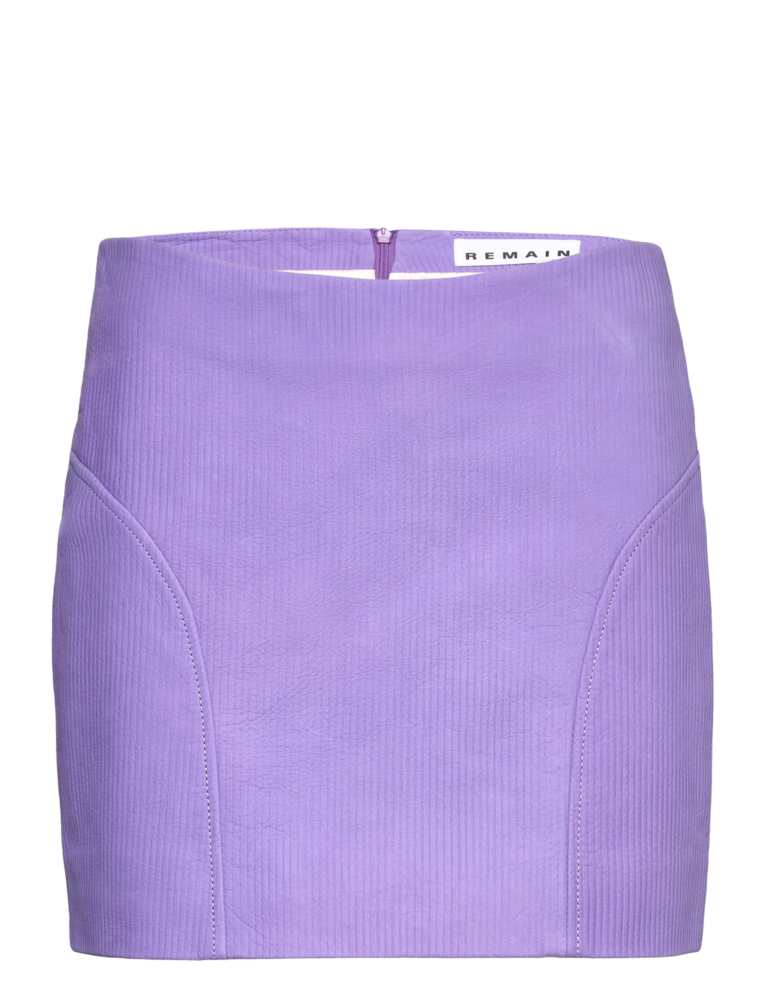 REMAIN Birger Christensen Corduroy Leather Mini Skirt - Nederdele - PASSION FLOWER / purple